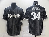 White Sox 34 Michael Kopech Black 2021 City Connect Cool Base Jersey,baseball caps,new era cap wholesale,wholesale hats